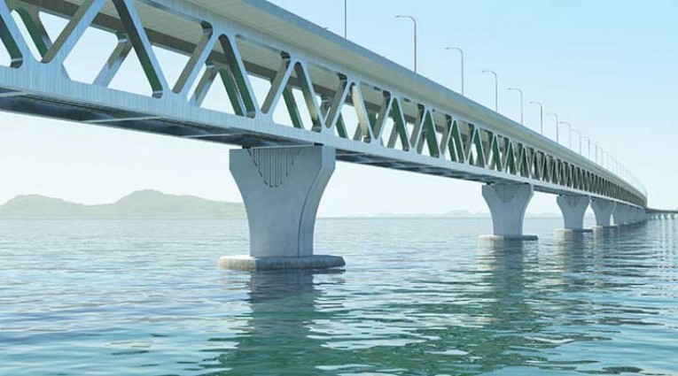 পদ্মাসেতু : ৩৯ ও ৪০ নং পিলারের ৩য় ধাপের ঢালাই শেষ