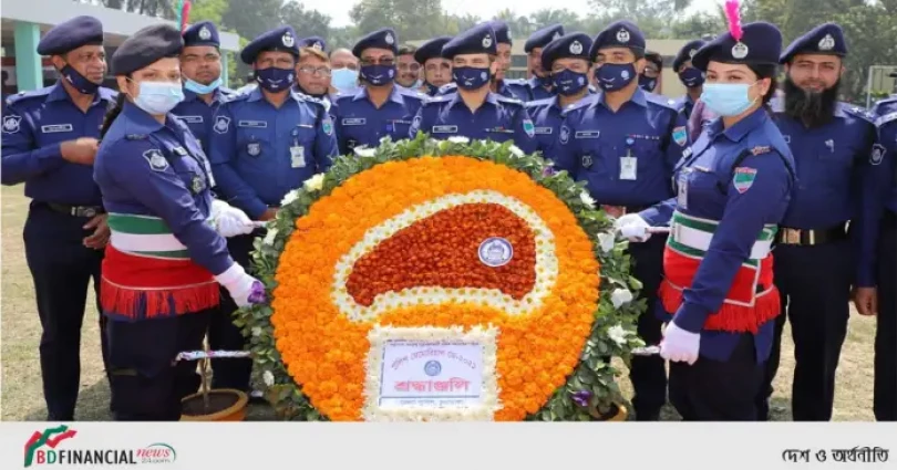 কর্তব্যরত অবস্থায় আত্মোৎসর্গকারী পুলিশ সদস্যদের প্রতি চুয়াডাঙ্গা জেলা পুলিশের শ্রদ্ধা নিবেদন