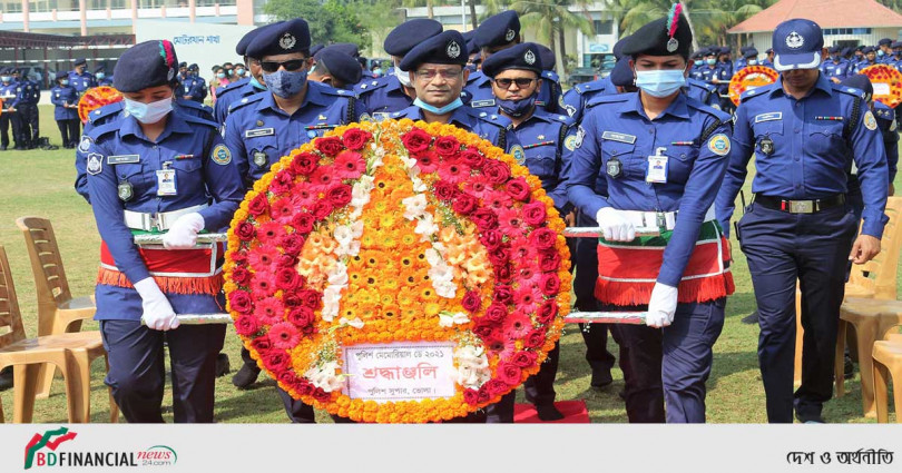 কর্তব্যরত অবস্থায় আত্মোৎসর্গকারী পুলিশ সদস্যদের প্রতি ভোলা জেলা পুলিশ এর শ্রদ্ধা নিবেদন