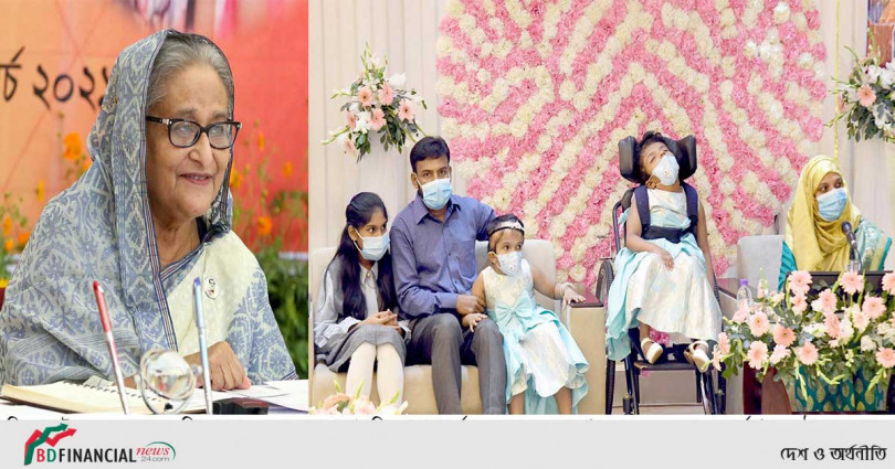 মুজিব শতবর্ষে জোড়া মাথার শিশু রাবেয়া-রোকেয়ার গৃহে প্রত্যাবর্তন