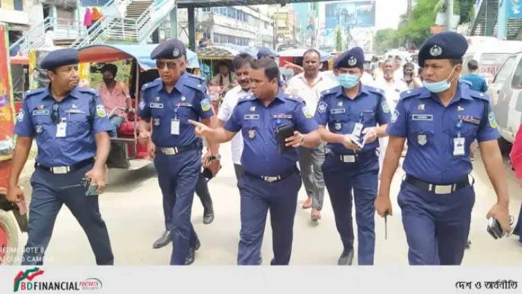 যানজট সহনীয় পর্যায়ে আনতে পুলিশ সুপারের পরিদর্শন