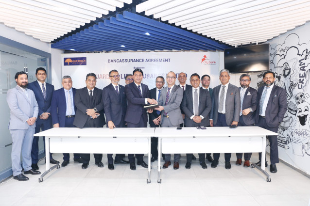 সিটি ব্যাংক ও গার্ডিয়ান লাইফ ইন্স্যুরেন্স লিমিটেডের মধ্যে  ব্যাংকাসুরেন্স চুক্তি স্বাক্ষর