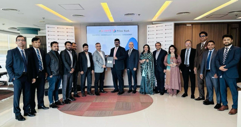 প্রাইম ব্যাংক-এর পে-রোল সেবা নেবে এসকিউ লাইটস